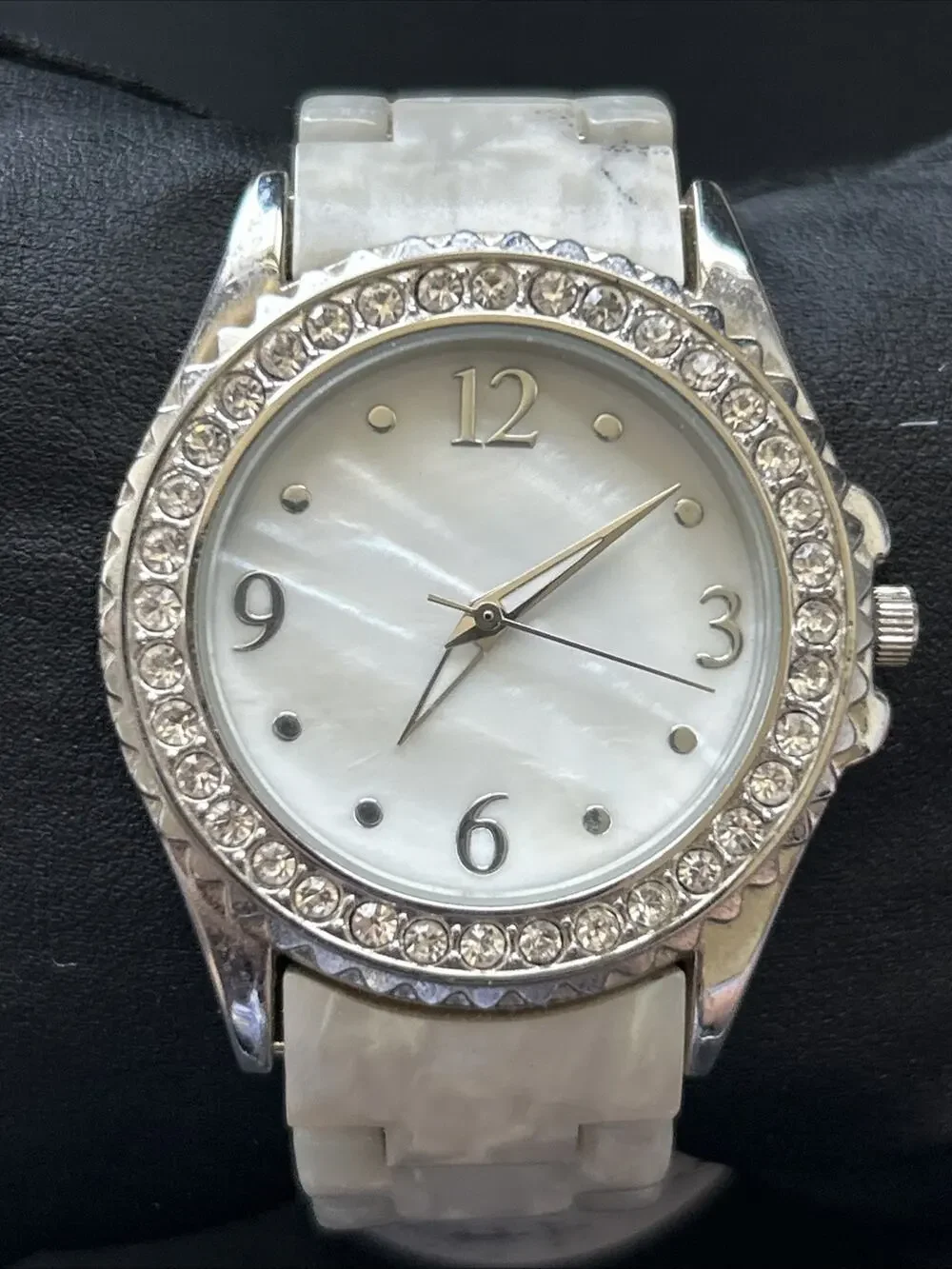 MOP Dial Silver Tone Case Women’s Quartz Watch